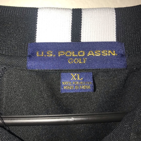 U.S Polo Assoc Golf Black Short Sleeve Polo Shirt. Sz XL. - Picture 3 of 6